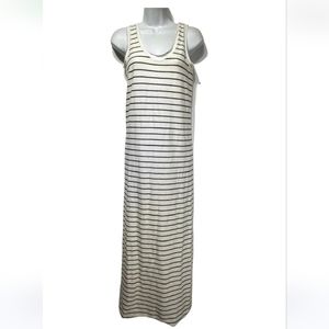 dolan Cream and Black Striped Maxi Dress
